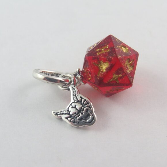 Pandora H Fire Club Charm – S925 Ale Sterling Silver Bead, Fits Moment Bracelet - Picture 2 of 5